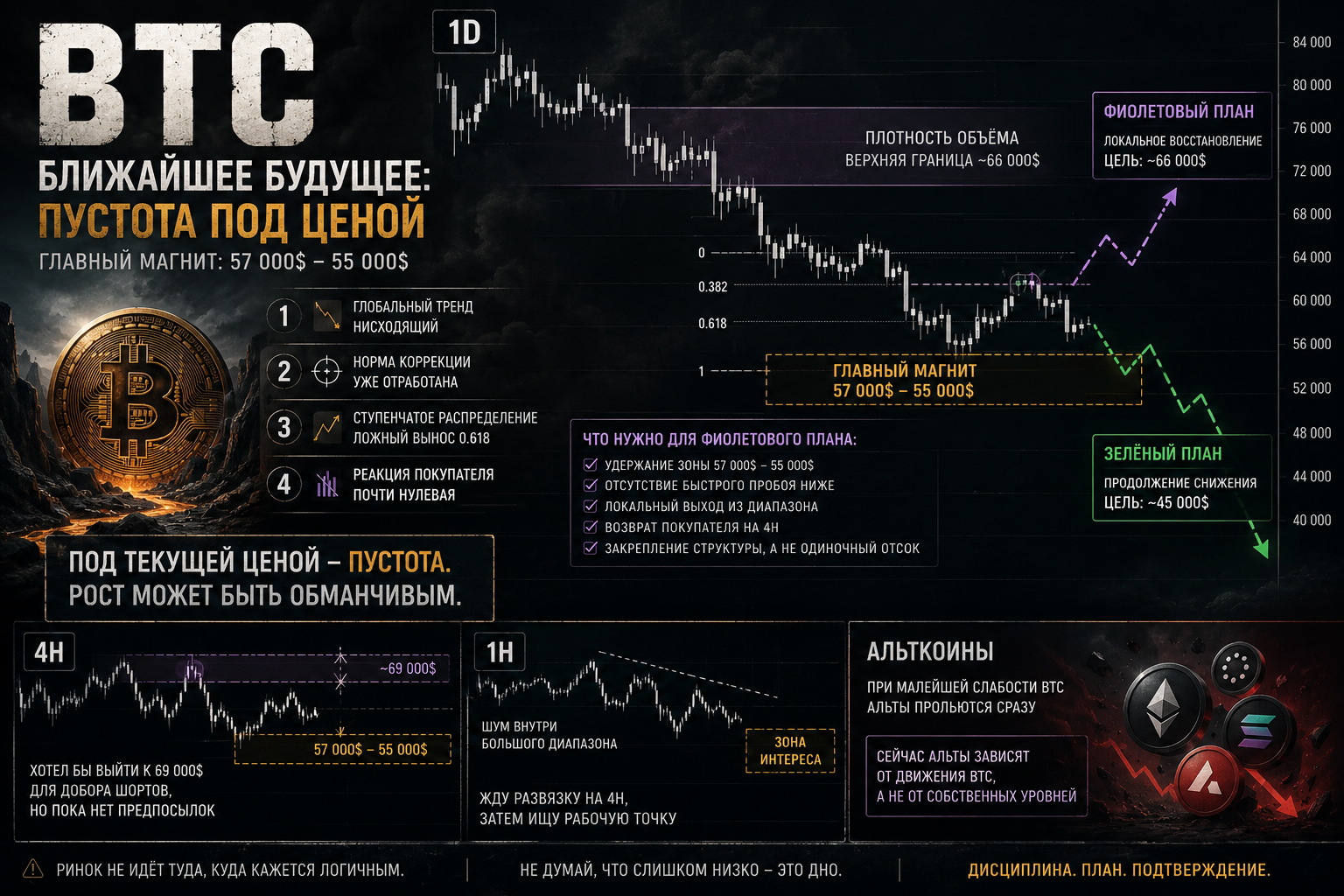 BTC: рынок снова загоняют в ожидания.